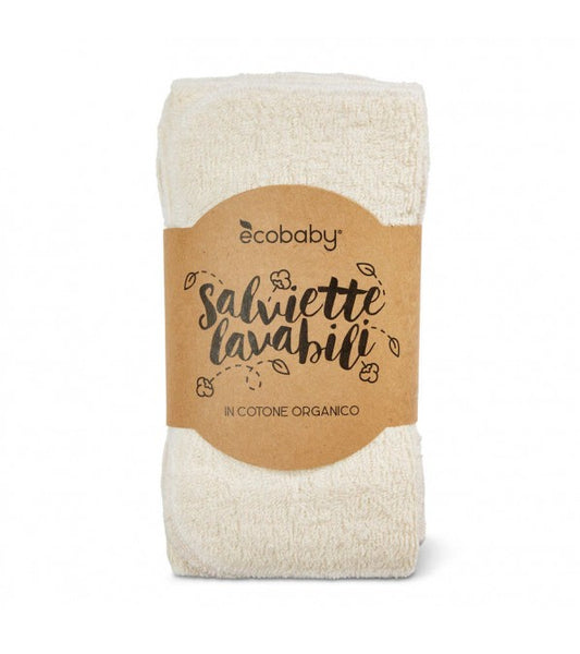Salviette lavabili in spugna di cotone organico