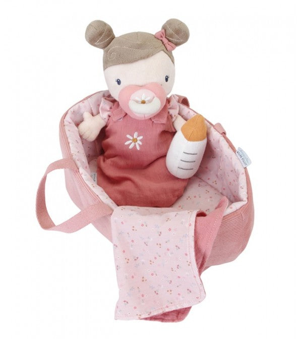 Bambola neonato con culla e accessori