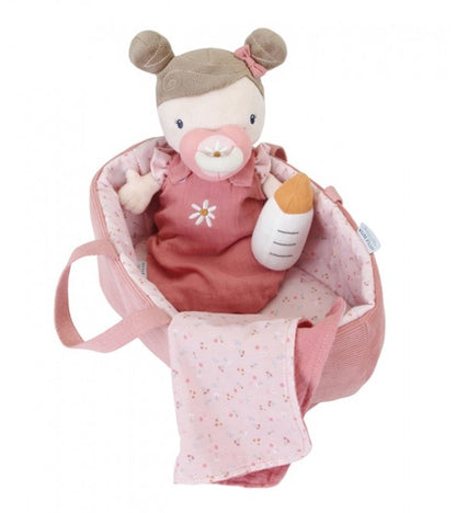 Bambola neonato con culla e accessori