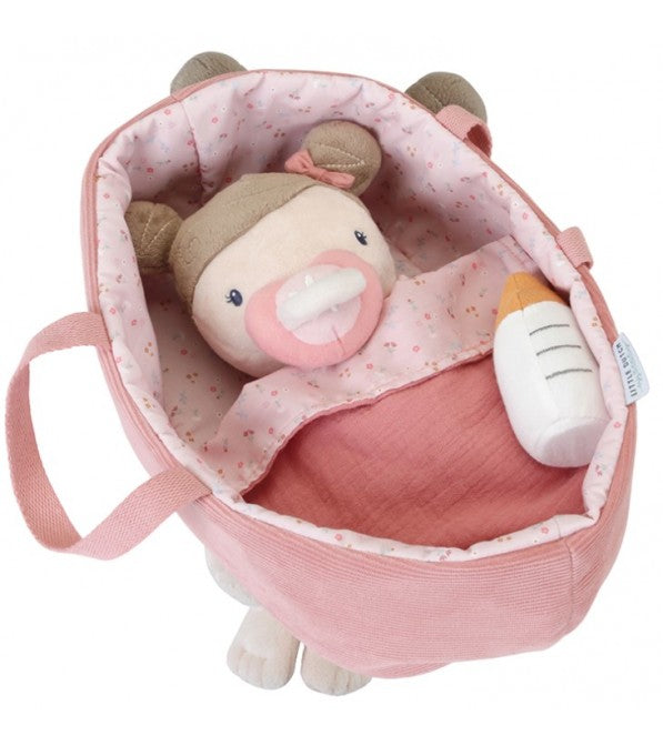 Bambola neonato con culla e accessori