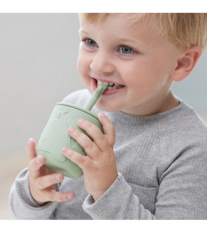 Bicchieri con tappo e cannuccia in silicone - 2 pz.