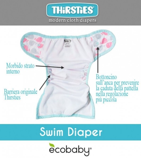 Costume contenitivo regolabile Thirsties - Size Three (16-25 kg)