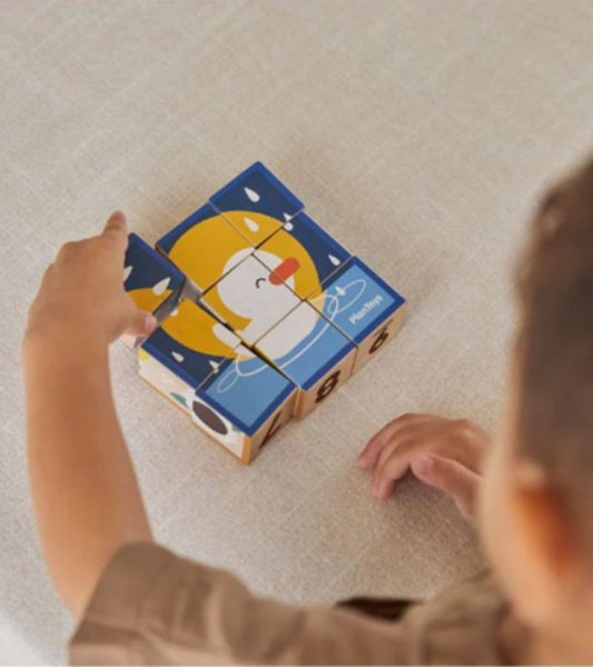 Cubetti puzzle in legno