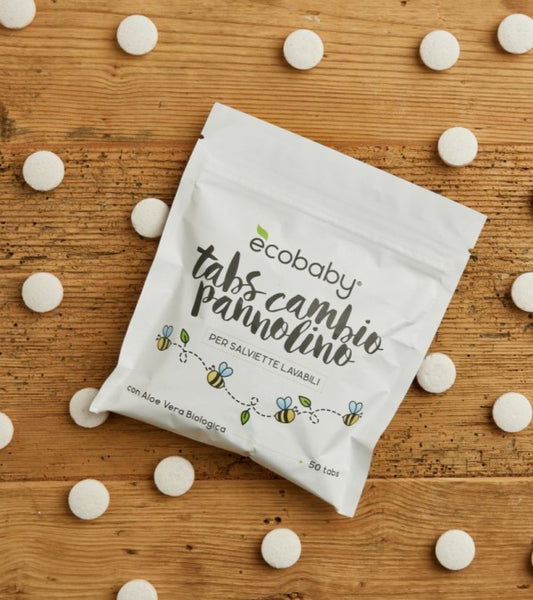 Detergente in pastiglie solubili per il cambio pannolino