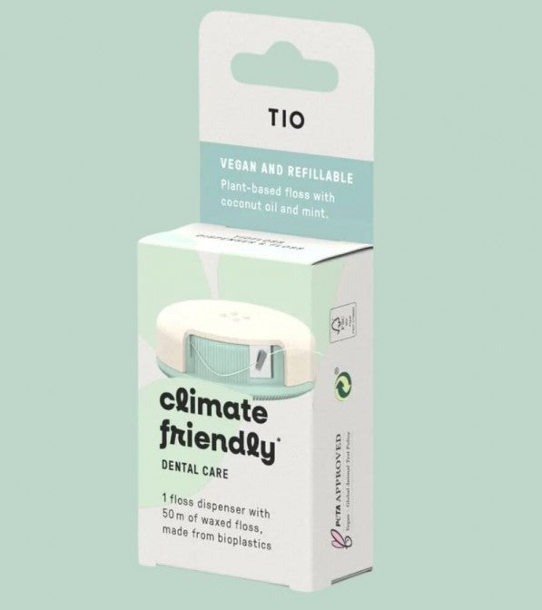 Filo interdentale vegan con dispenser