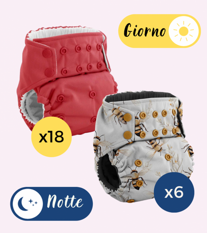 Kit 24 Pannolini Lavabili pocket Rumparooz