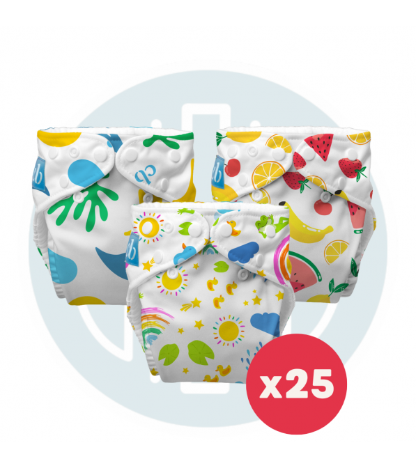 Kit 25 Pannolini Lavabili pocket Charlie Banana