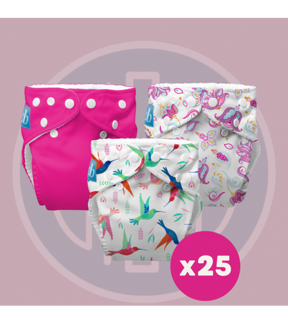 Kit 25 Pannolini Lavabili pocket Charlie Banana