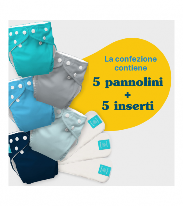 Kit 25 Pannolini Lavabili pocket Charlie Banana