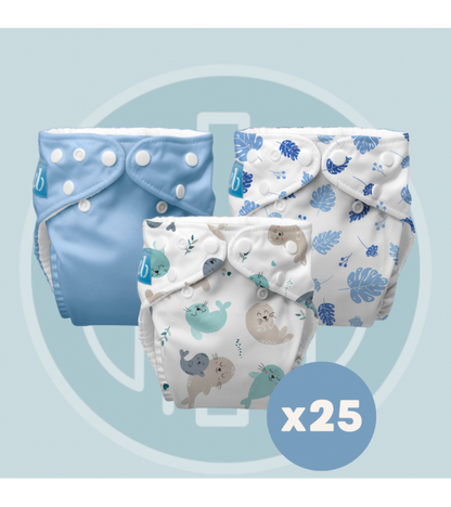 Kit 25 Pannolini Lavabili pocket Charlie Banana