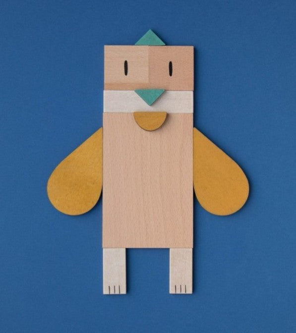 La volpe e il topo gioco di composizione in legno