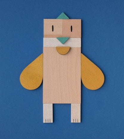 La volpe e il topo gioco di composizione in legno