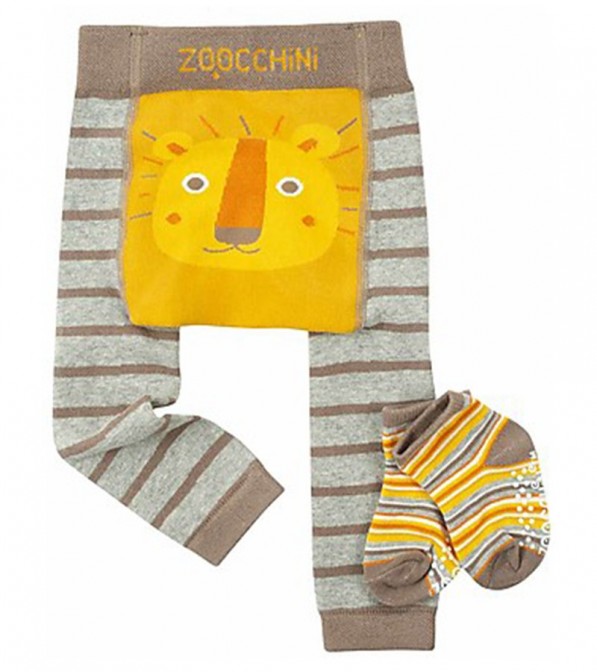 Leggings Zoocchini con calzini antiscivolo abbinati - 12/18 mesi