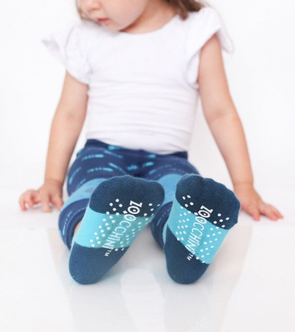 Leggings Zoocchini con calzini antiscivolo abbinati - 12/18 mesi