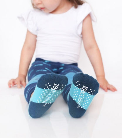 Leggings Zoocchini con calzini antiscivolo abbinati - 12/18 mesi
