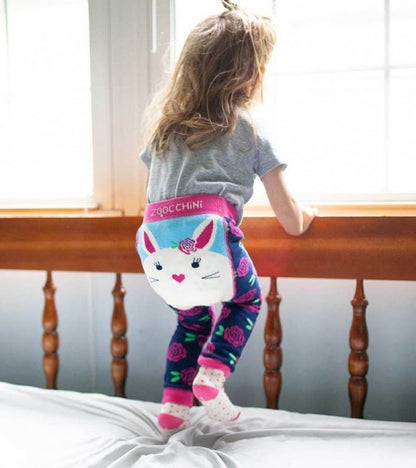 Leggings Zoocchini con calzini antiscivolo abbinati - 6/12 mesi
