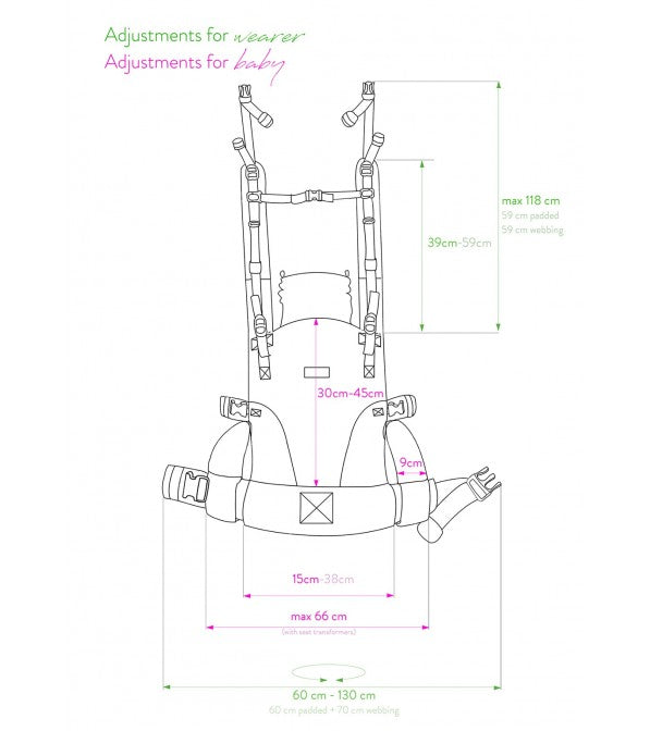 Marsupio Ergonomico Regolabile ISara The One Standard + Toddler