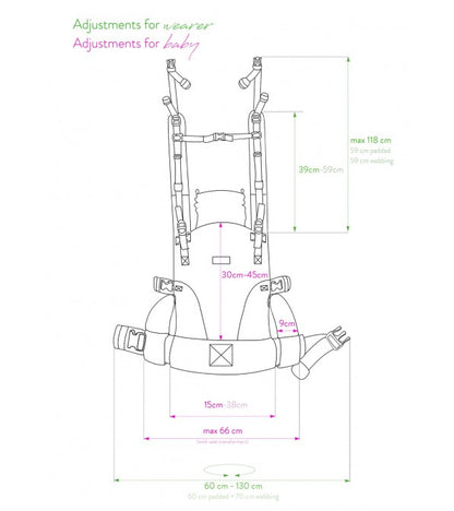 Marsupio Ergonomico Regolabile ISara The One Standard + Toddler