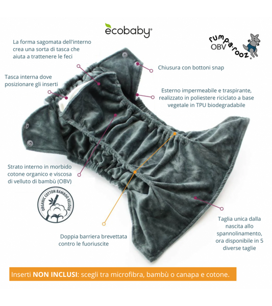 Pannolino lavabile pocket OBV G3 One Size