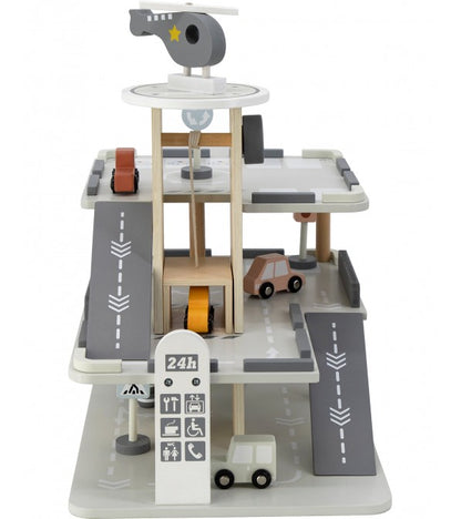 Parcheggio multipiano per auto in legno