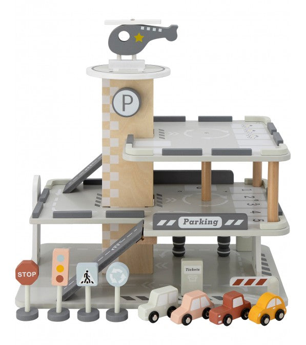Parcheggio multipiano per auto in legno
