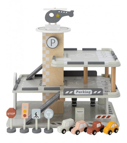Parcheggio multipiano per auto in legno