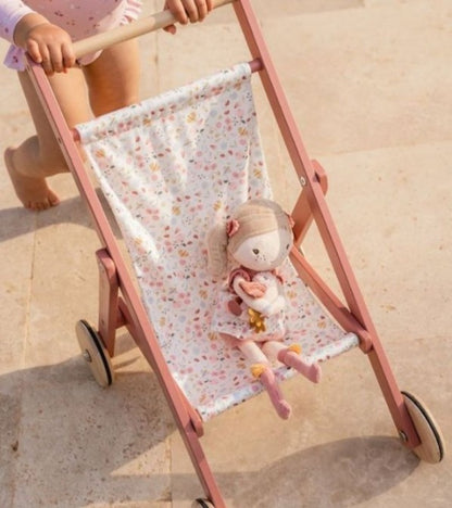 Passeggino in legno per bambole