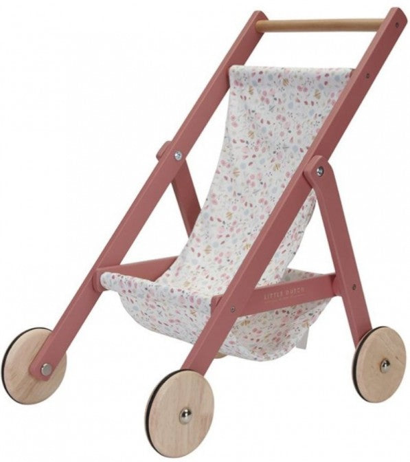 Passeggino in legno per bambole