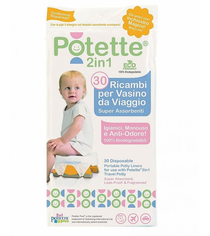 Ricambi 100% biodegradabili per vasino da viaggio Potette