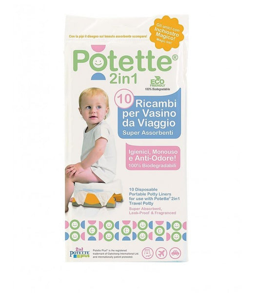 Ricambi 100% biodegradabili per vasino da viaggio Potette