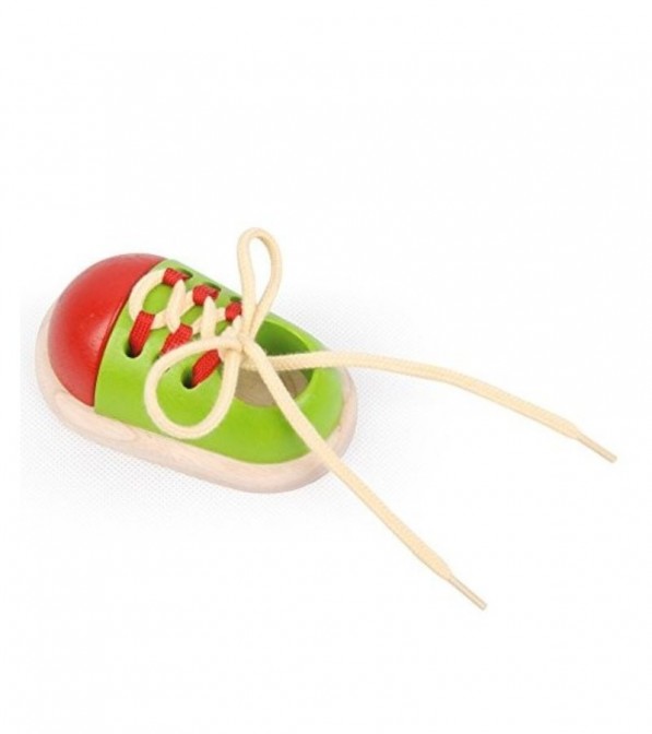 Scarpetta da allacciare in legno