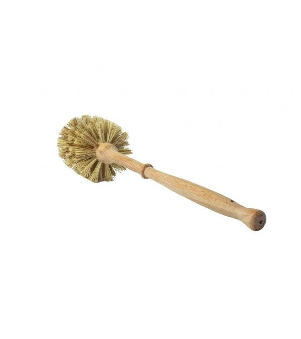 Scopino WC in legno e setole naturali