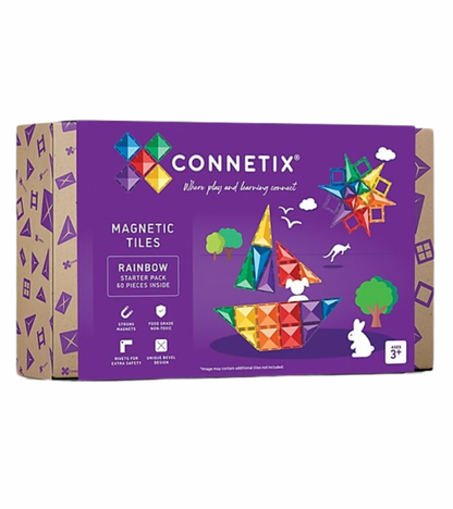 Tessere magnetiche Connetix - gamma Arcobaleno