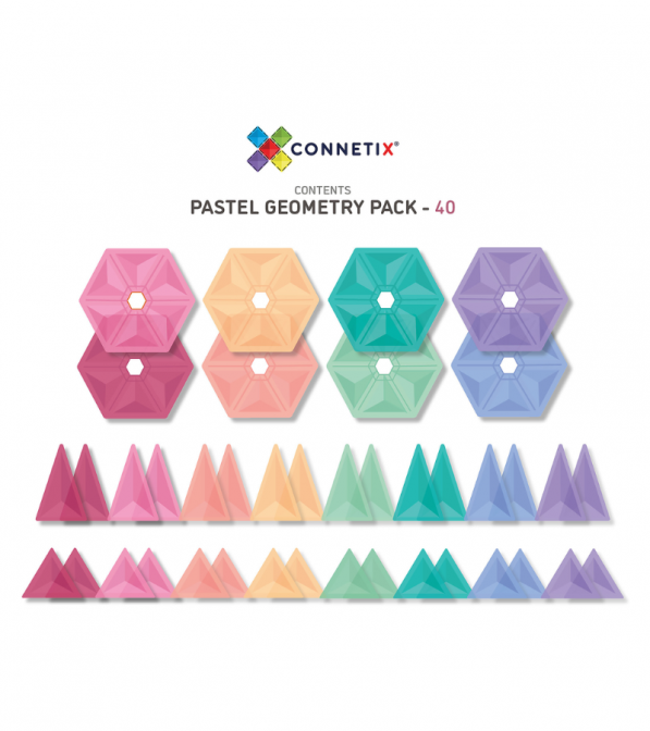 Tessere magnetiche Connetix - gamma Pastel