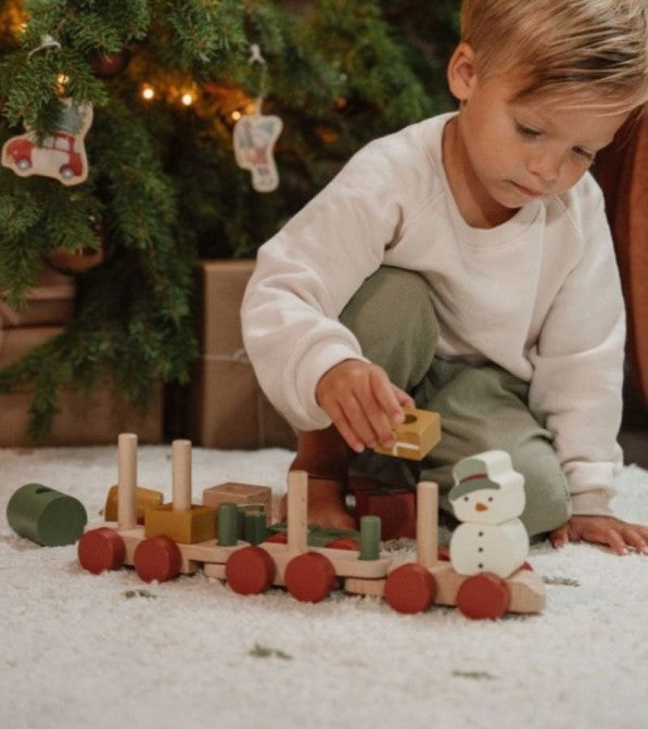 Trenino delle feste in legno