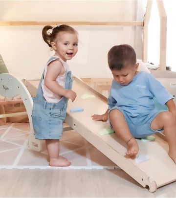 Rampa e Scivolo montessoriano Rainbow 2 in 1