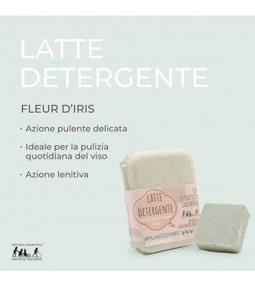 Latte detergente solido per pelli impure o sensibili