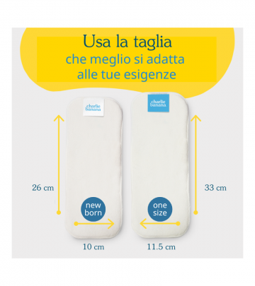 Inserti in Canapa e Cotone Charlie Banana - 3 pz.