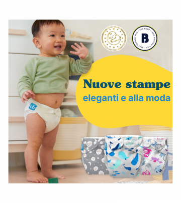 5X Pannolino lavabile Pocket One Size - Charlie Banana