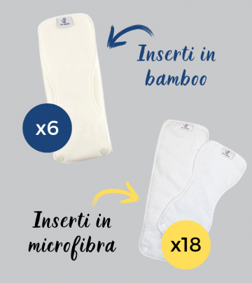 Kit 24 Pannolini Lavabili pocket Rumparooz