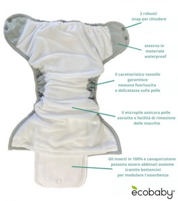 Pannolino lavabile pocket XL Thirsties (18-27 kg)